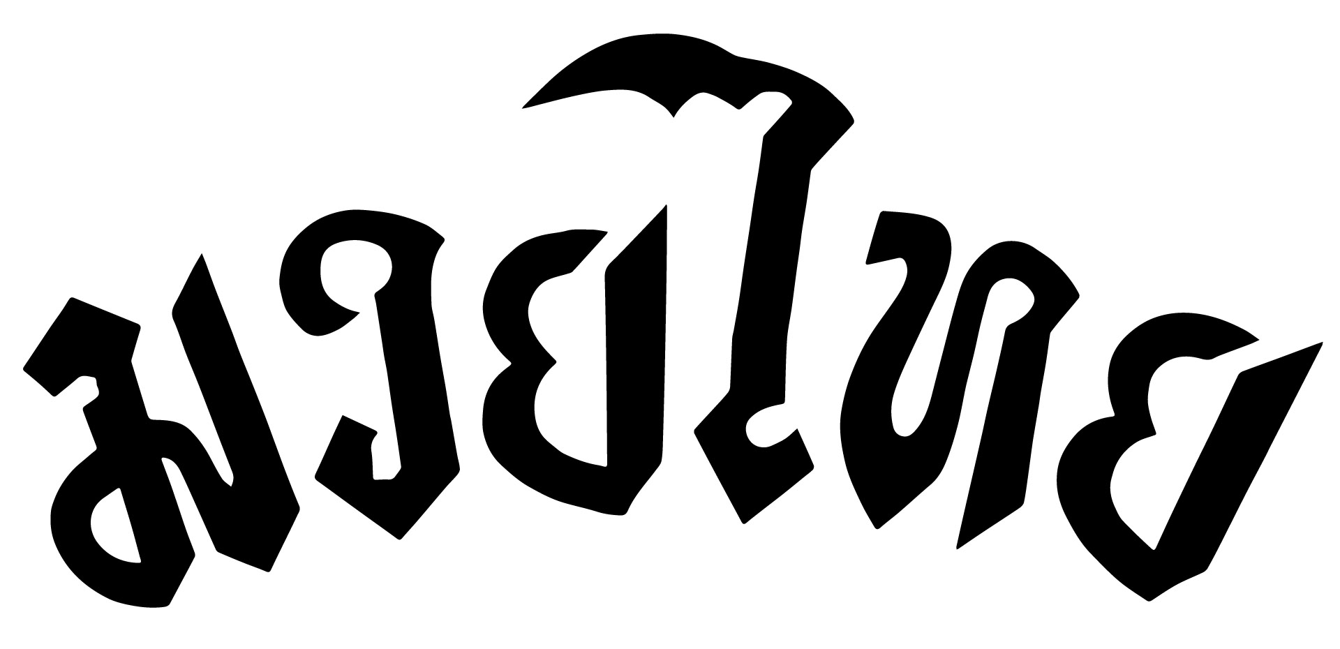 Aufdruck Schriftzug Thaiboxing