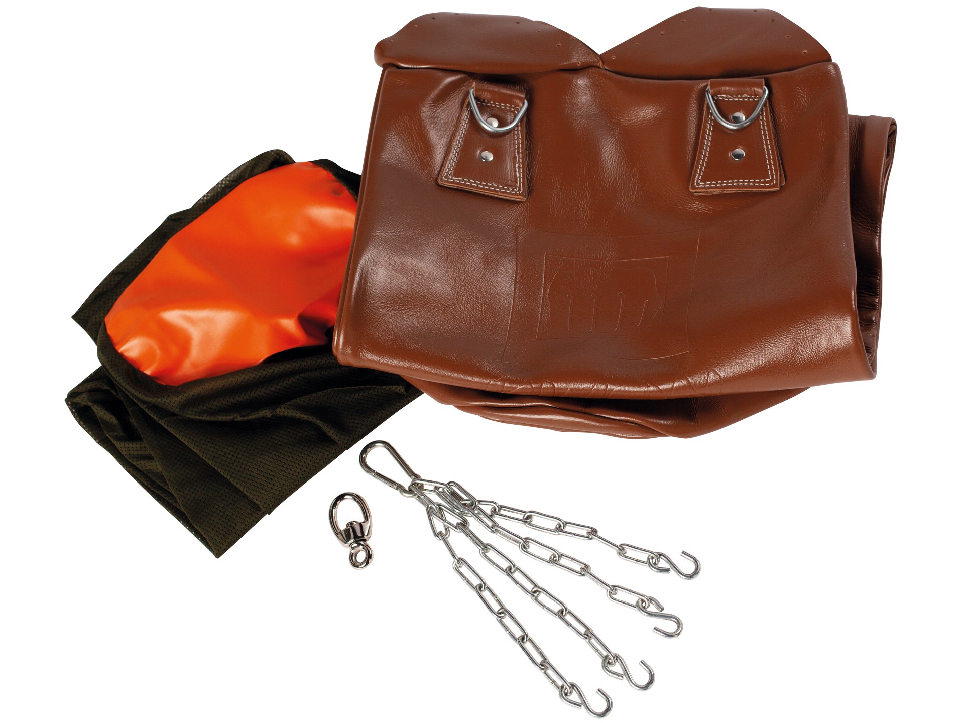 Boxsack Leder braun 150 cm ungefüllt